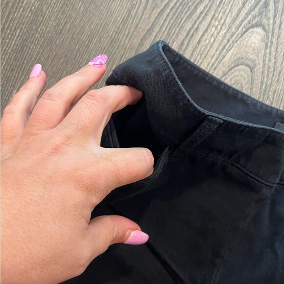 White House Black Market Slim Leg Black Mid Rise Jeans Size 0 - Picture 4 of 9